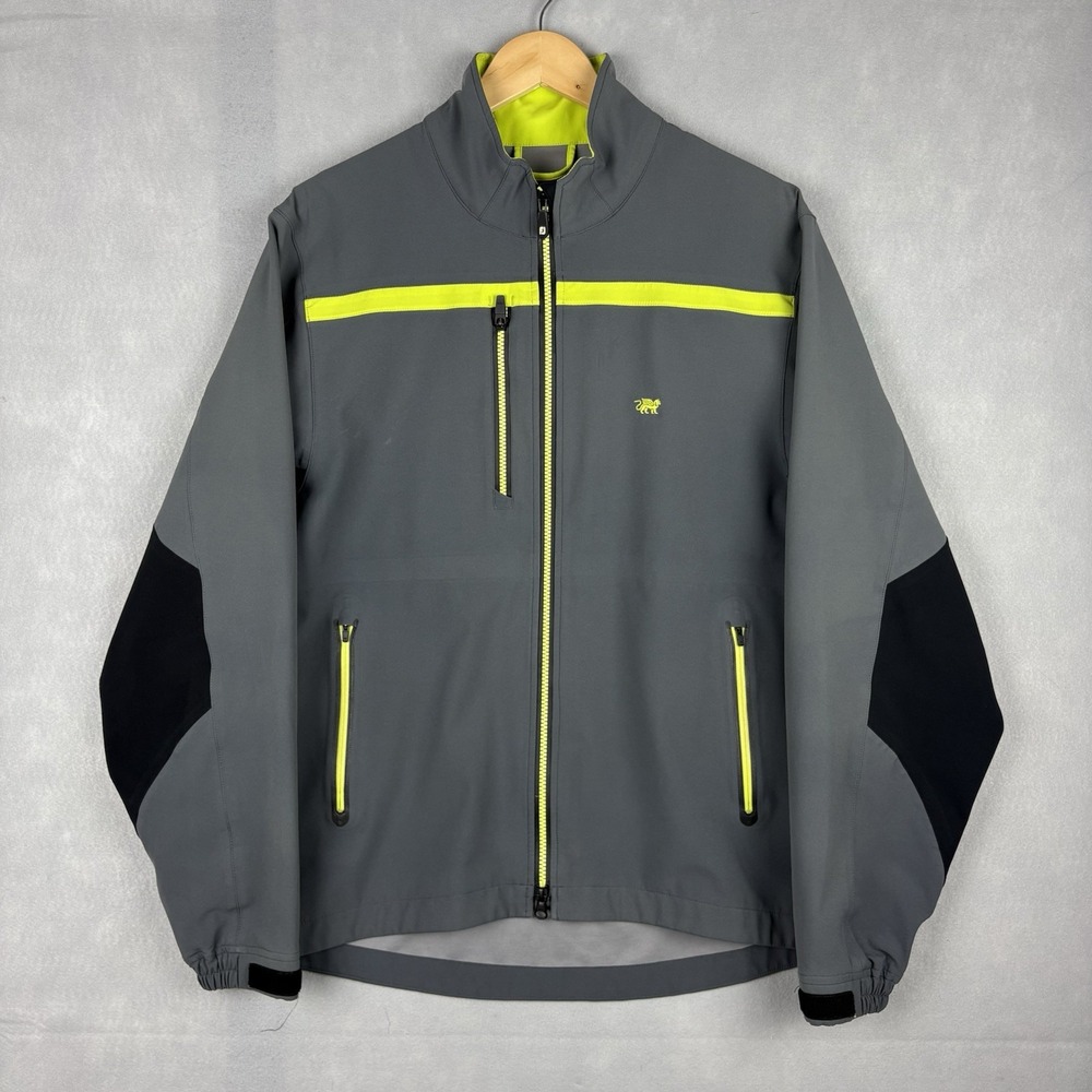 FootJoy DryJoys Tour XP Jacket Mens Medium Gray Performance Golf Rain Full Zip